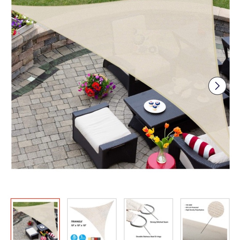 Cream Sun Shade Sail